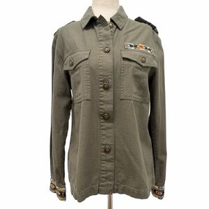 MKT Studio Veste Vetasina Khaki Button Up Jacket Size 38